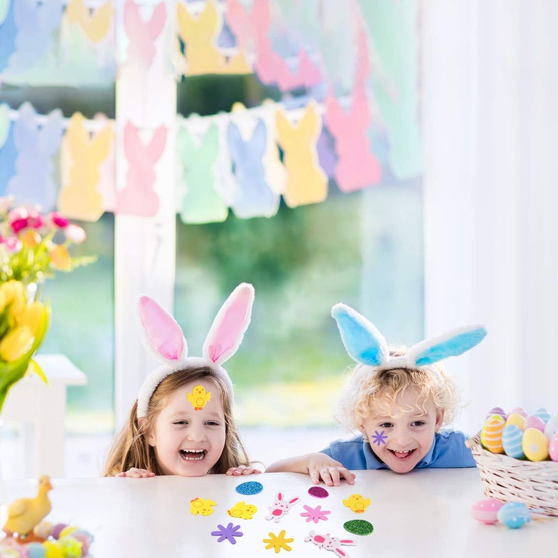 TUPARKA 160 Pcs Easter Foam Stickers Animal Shape Self Adhesive Easter Stickers Glitter Egg Stickers for Easter Day Party Crafts Home Decoration - Image 5